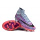 Nike Air Zoom Mercurial Superfly IX Elite SG High-top Purple Grey Men Soccer Cleats 