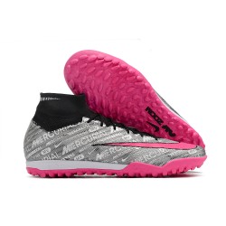 Nike Air Zoom Mercurial Superfly IX Elite TF High-top Black Grey Pink Women And Men Soccer Cleats 