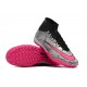 Nike Air Zoom Mercurial Superfly IX Elite TF High-top Black Grey Pink Women And Men Soccer Cleats 