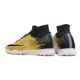 Nike Air Zoom Mercurial Superfly IX Elite TF High-top Black Yellow Women And Men Soccer Cleats 