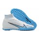 Nike Air Zoom Mercurial Superfly IX Elite TF High-top Blue White Men Soccer Cleats 