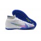 Nike Air Zoom Mercurial Superfly IX Elite TF High-top Blue White Women And Men Soccer Cleats 