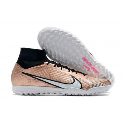 Nike Air Zoom Mercurial Superfly IX Elite TF High-top Brown Black Women And Men Soccer Cleats 