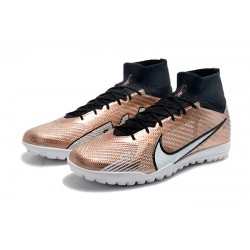 Nike Air Zoom Mercurial Superfly IX Elite TF High-top Brown Black Women And Men Soccer Cleats 