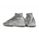 Nike Air Zoom Mercurial Superfly IX Elite TF High-top Grey Women And Men Soccer Cleats 