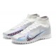 Nike Air Zoom Mercurial Superfly IX Elite TF High-top Lilac White Men Soccer Cleats 