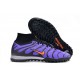 Nike Air Zoom Mercurial Superfly IX Elite TF High-top Purple Black Women And Men Soccer Cleats 