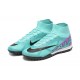 Nike Air Zoom Mercurial Superfly IX Elite TF High-top Turqoise Men Soccer Cleats 