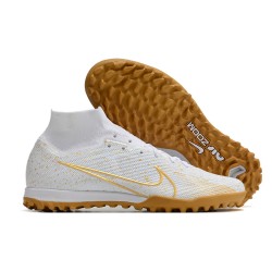 Nike Air Zoom Mercurial Superfly IX Elite TF High-top White Brown Women And Men Soccer Cleats 