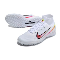 Nike Air Zoom Mercurial Superfly IX Elite TF High-top White Multi Women And Men Soccer Cleats 