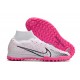 Nike Air Zoom Mercurial Superfly IX Elite TF High-top White Pink Women And Men Soccer Cleats 