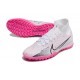 Nike Air Zoom Mercurial Superfly IX Elite TF High-top White Pink Women And Men Soccer Cleats 