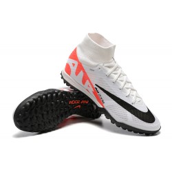 Nike Air Zoom Mercurial Superfly IX Elite TF High-top White Red Men Soccer Cleats 