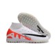 Nike Air Zoom Mercurial Superfly IX Elite TF High-top White Red Women And Men Soccer Cleats 