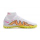 Nike Air Zoom Mercurial Superfly IX Elite TF High-top White Yellow Women And Men Soccer Cleats 