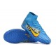 Nike Air Zoom Mercurial Superfly TF High-top Blue Women And Men Soccer Cleats 