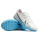 Nike Air Zoom Mercurial Vapor- XV Academy TF Low-top White Blue Women Men Soccer Cleats