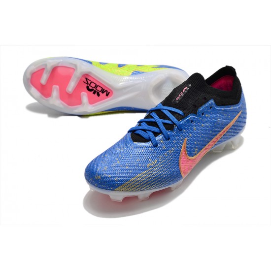 Nike Air Zoom Mercurial Vapor XV Elite FG Low-top Black Pink Blue Men Soccer Cleats 