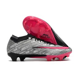 Nike Air Zoom Mercurial Vapor XV Elite FG Low-top Black Sliver Piink Women And Men Soccer Cleats 