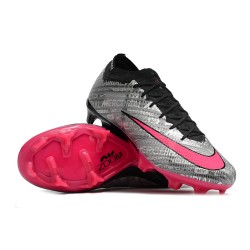 Nike Air Zoom Mercurial Vapor XV Elite FG Low-top Black Sliver Piink Women And Men Soccer Cleats 