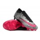 Nike Air Zoom Mercurial Vapor XV Elite FG Low-top Black Sliver Piink Women And Men Soccer Cleats 