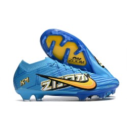 Nike Air Zoom Mercurial Vapor XV Elite FG Low-top Blue Yellow Men Soccer Cleats 