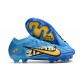 Nike Air Zoom Mercurial Vapor XV Elite FG Low-top Blue Yellow Men Soccer Cleats 