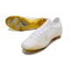 Nike Air Zoom Mercurial Vapor XV Elite FG Low-top Gold White Men Soccer Cleats 