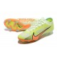 Nike Air Zoom Mercurial Vapor XV Elite FG Low-top Green Orange Men Soccer Cleats 