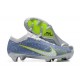 Nike Air Zoom Mercurial Vapor XV Elite FG Low-top Grey Blue Green Men Soccer Cleats 