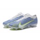 Nike Air Zoom Mercurial Vapor XV Elite FG Low-top Grey Blue Green Men Soccer Cleats 