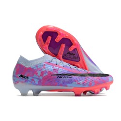 Nike Air Zoom Mercurial Vapor XV Elite FG Low-top Grey Purple Pink Women And Men Soccer Cleats 