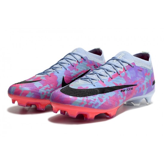 Nike Air Zoom Mercurial Vapor XV Elite FG Low-top Grey Purple Pink Women And Men Soccer Cleats 