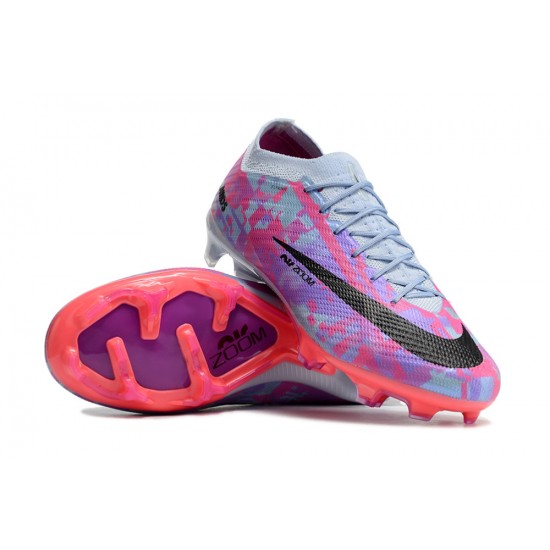 Nike Air Zoom Mercurial Vapor XV Elite FG Low-top Grey Purple Pink Women And Men Soccer Cleats 