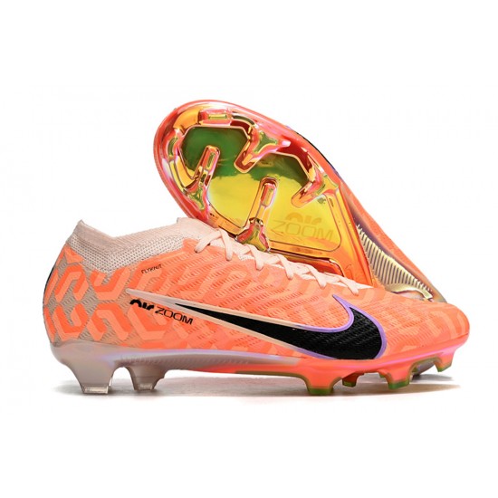 Nike Air Zoom Mercurial Vapor XV Elite FG Low-top Orange Apricot Gold Women And Men Soccer Cleats 