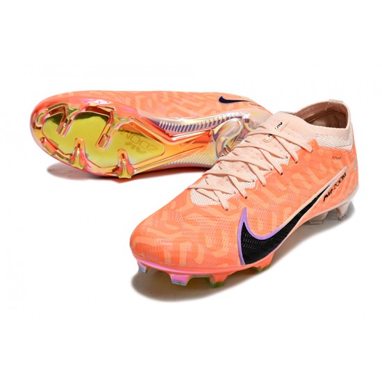 Nike Air Zoom Mercurial Vapor XV Elite FG Low-top Orange Apricot Gold Women And Men Soccer Cleats 