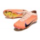 Nike Air Zoom Mercurial Vapor XV Elite FG Low-top Orange Apricot Gold Women And Men Soccer Cleats 