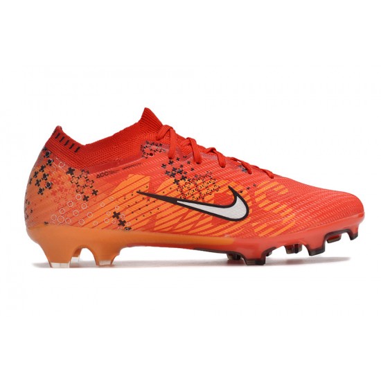 Nike Air Zoom Mercurial Vapor XV Elite FG Low-top Orange Red Black Women And Men Soccer Cleats 