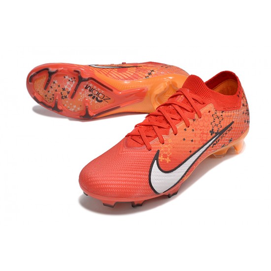 Nike Air Zoom Mercurial Vapor XV Elite FG Low-top Orange Red Black Women And Men Soccer Cleats 