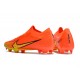 Nike Air Zoom Mercurial Vapor XV Elite FG Low-top Orange Yellow Black Men Soccer Cleats 