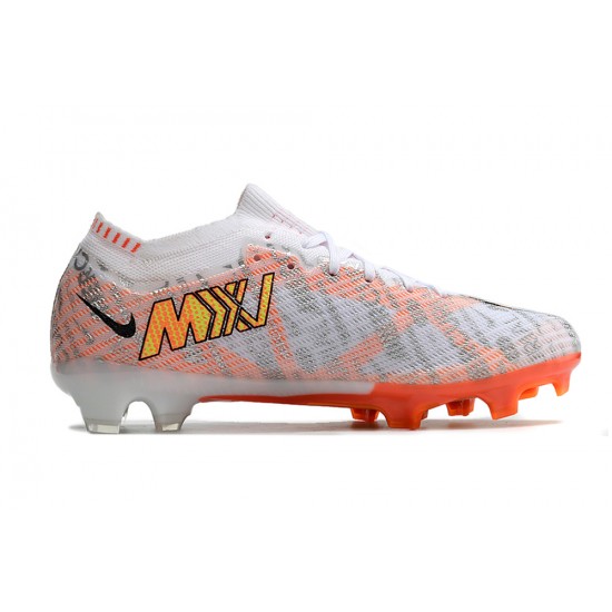 Nike Air Zoom Mercurial Vapor XV Elite FG Low-top Orange Yellow White Women And Men Soccer Cleats 