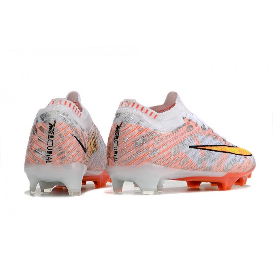 Nike Air Zoom Mercurial Vapor XV Elite FG Low-top Orange Yellow White Women And Men Soccer Cleats 