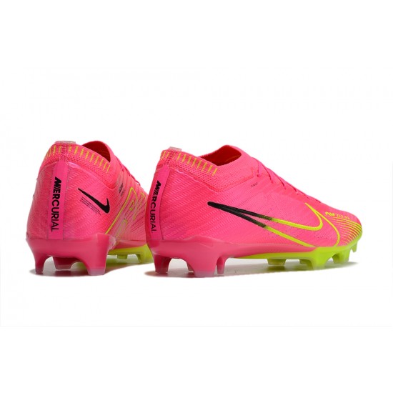 Nike Air Zoom Mercurial Vapor XV Elite FG Low-top Pink Green Women And Men Soccer Cleats 