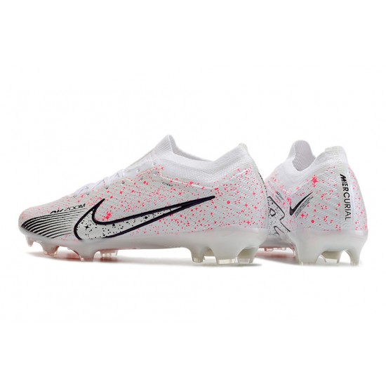 Nike Air Zoom Mercurial Vapor XV Elite FG Low-top Pink White Black Men Soccer Cleats 