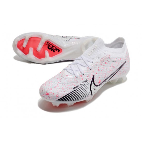 Nike Air Zoom Mercurial Vapor XV Elite FG Low-top Pink White Black Men Soccer Cleats 