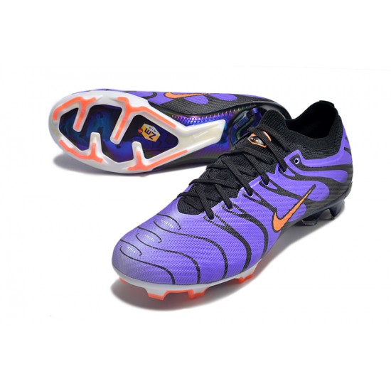 Nike Air Zoom Mercurial Vapor XV Elite FG Low-top Purple Black Women And Men Soccer Cleats 