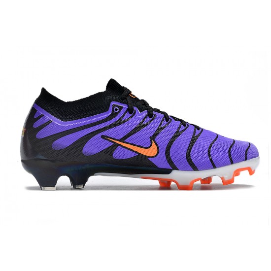 Nike Air Zoom Mercurial Vapor XV Elite FG Low-top Purple Black Women And Men Soccer Cleats 