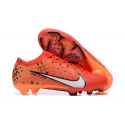 Nike Air Zoom Mercurial Vapor XV Elite FG Low-top Red Orange Black Men Soccer Cleats 