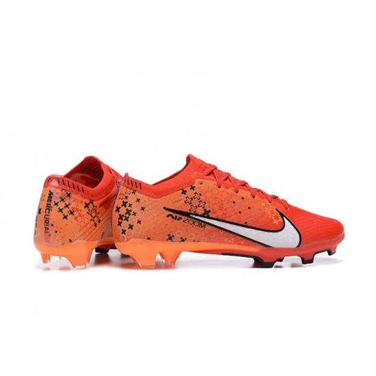 Nike Air Zoom Mercurial Vapor XV Elite FG Low-top Red Orange Black Men Soccer Cleats 