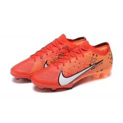 Nike Air Zoom Mercurial Vapor XV Elite FG Low-top Red Orange Black Men Soccer Cleats 